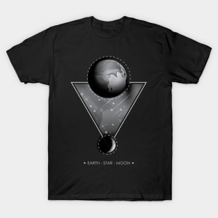 The earth star and moon T-Shirt